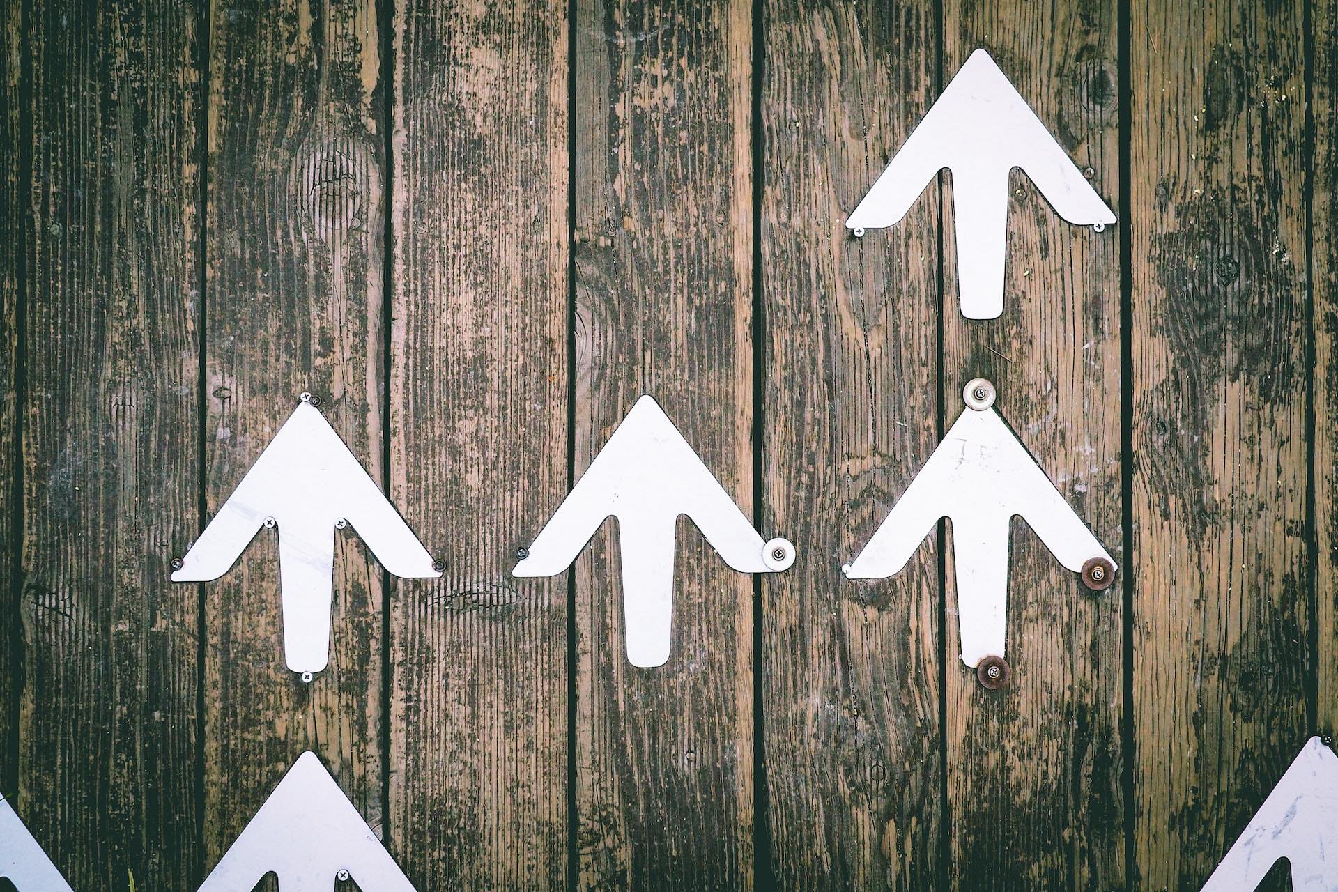 Arrows pointing upward